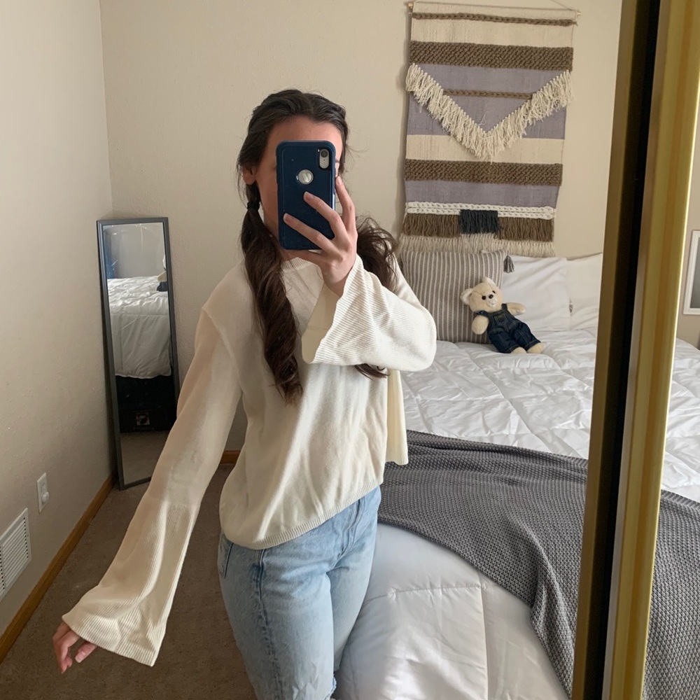 Bell sleeve sweater